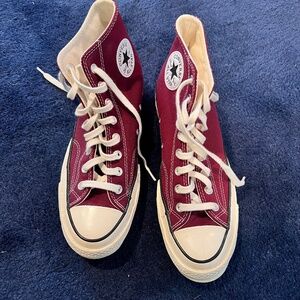 LIKE NEW Maroon High-Rise Converse Women's Size 10.5